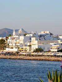 Parikia Paros Greece -View of the old town near the studios